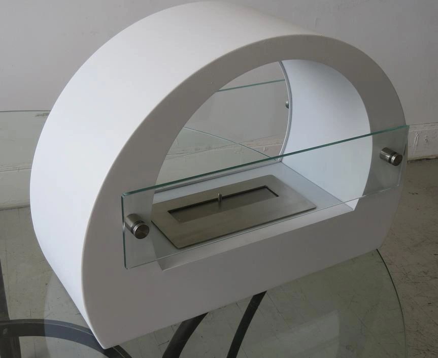 "Chelsea White" Ventless Free Standing Ethanol Fireplace